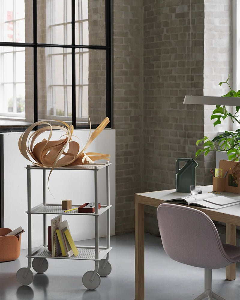 Flow large - Light gray trolley - Perforated metal